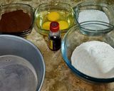 A picture of step 3 of Basic chocolate sponge.