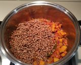 A picture of step 4 of Red Lentil Dahl.