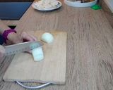 Foto del paso 2 de la receta Tortilla de coliflor y bacalao con alioli de ajo negro