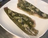 Une image de l'étape 5 de Filets de bar marinés ail et molokhia (cuisson à la plancha).