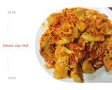 Hình bước làm 3 của món Kim chi xào thịt