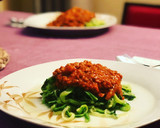 Foto del paso 4 de la receta: Tallarines de calabacín con boloñesa de ternera a mi manera 🌶🍅🧄🌶