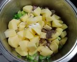 A picture of step 2 of Leek and Potato Soup.