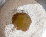 A picture of step 3 of Bhakhari (flat bread).