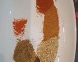 A picture of step 1 of Chips krarah masala.