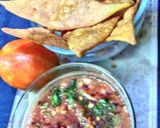 A picture of step 7 of Mexican tomato Salsa with Nachos.