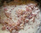 A picture of step 4 of Tagliatelle with white sauce, ham.