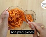 A picture of step 2 of Jalebi parfait.
