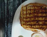 A picture of step 6 of Paneer burger.