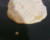 A picture of step 3 of Sooji chilla.