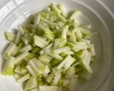 A picture of step 1 of Green Apple chutney with mustard #England.