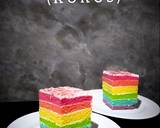 Rainbow Cake Kukus langkah memasak 8 foto