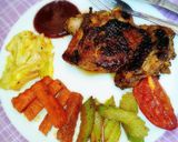 รูปขั้นตอนการทำที่ 4 ของ สเต๊กไก่ลุยไฟไวน์แดง