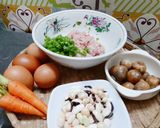 Hình bước làm 1 của món Trứng chiên rau củ