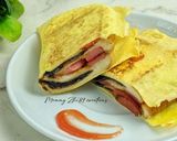 Foto langkah ke 4 dari resep Sandwich Sosis Telur.