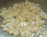A picture of step 3 of Spinach Rice/HariyaliRice with Raita.