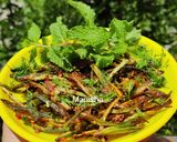 A picture of step 9 of Kurkuri Bhindi (Crispy Lady's fingers).