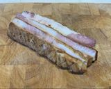 Une image de l'étape 1 de Penne carbonara au flanc de porc fumé.