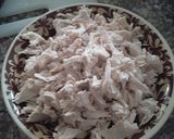 Foto del paso 1 de la receta: Pastel de papa relleno de pollo y champiñones