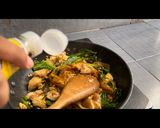 A picture of step 9 of Pad See Ew with Pork.