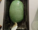 A picture of step 6 of Watermelon look alike bread.