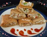 A picture of step 5 of Mogar Moong Dal Healthy Stuffed Dosa.