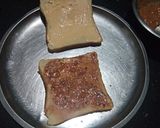A picture of step 2 of Schezwan Veg grilled sandwich.