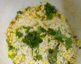 A picture of step 2 of Gujarat Kadi and khichadi.