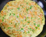 A picture of step 3 of Healthy Oats Veggies Egg Cheela.