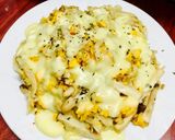 Hình bước làm 8 của món Mì trứng/Spaghetti sốt khoai tây và phomai bỏ lò