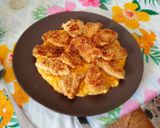 Foto del passaggio 5 della ricetta Petto di pollo al forno panato alle mandorle su crema di zucca