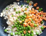 A picture of step 2 of Pavbhaji Masala Tawa Pulao.