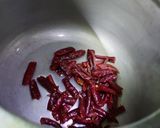 A picture of step 1 of Schezwan Chutney.