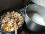 Pechuga salteada con arroz
