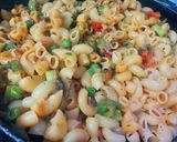 A picture of step 3 of Masala Mac and Cheese.