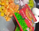 A picture of step 1 of Maggi omelet.