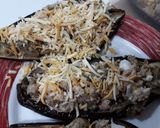Foto del paso 3 de la receta Berenjenas rellenas de atún y huevo en microondas