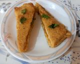 A picture of step 8 of Bread sandwich 🥪with leftover potato 🥔 🥔.