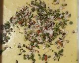 A picture of step 5 of Mango Saffron Pistachio Cake.