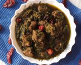 A picture of step 12 of Kashmiri Palak Gosht (Spinachmeat).