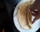 A picture of step 2 of Tandoori missi roti on tawa.
