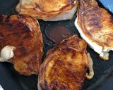 A picture of step 1 of Apple-Glazed Pork Chops with Tomato “Roses”.