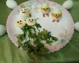 A picture of step 8 of Easter Chicks Deviled Egg.