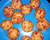 A picture of step 2 of Yam balls.