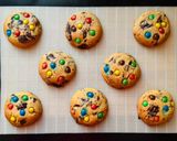 Hình bước làm 5 của món 💚 Cookies Sô Cô La Viên M&M Đủ Màu