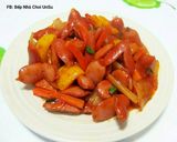 Hình bước làm 4 của món Xúc Xích Xào Rau Củ 소시지채소볶음