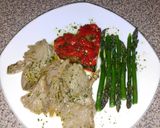 Foto del paso 5 de la receta Verduras campechanas de setas y pimientos asados con espárragos