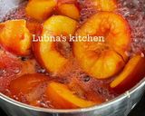 A picture of step 2 of Peach Simple Syrup:.