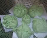 Hình bước làm 10 của món Bánh bao lá nếp nhân custard