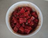 Hình bước làm 1 của món Cá Tuna phô mai sốt cay
